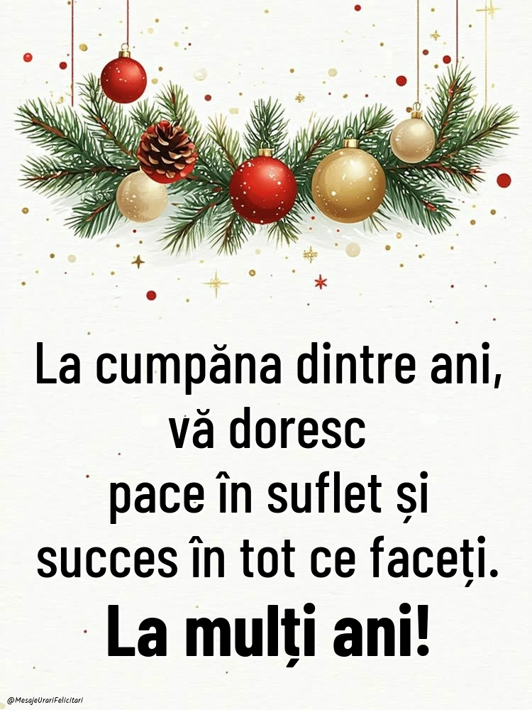 Poze de Anul Nou 2026 cu mesaje: Aranjamente de Crăciun