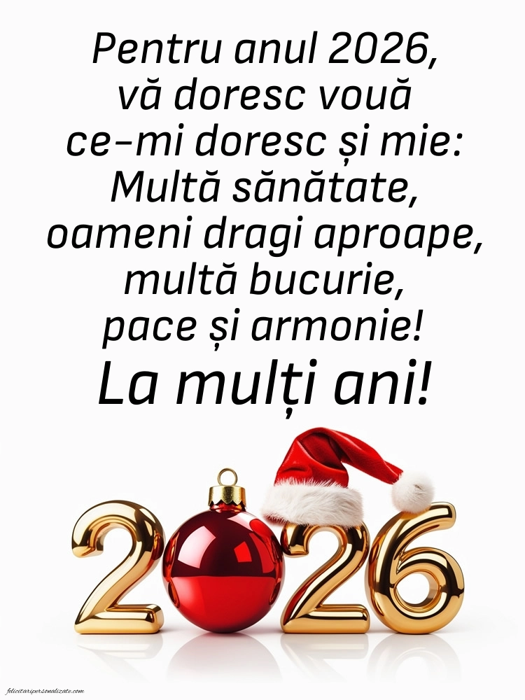 Anul Nou 2026: gânduri frumoase, felicitări și imagini: 2026