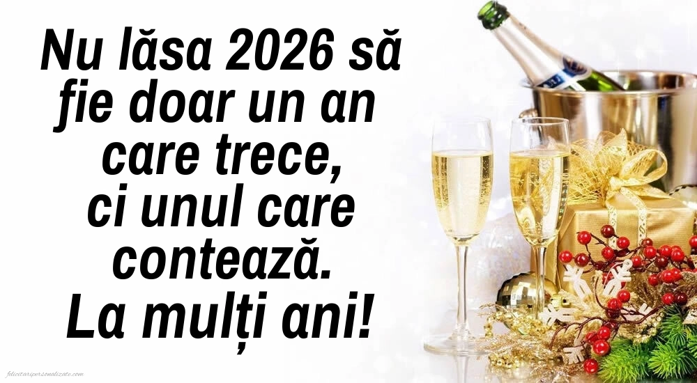 Felicitări de Anul Nou 2026 – Mesaje, imagini și urări: Șampanie