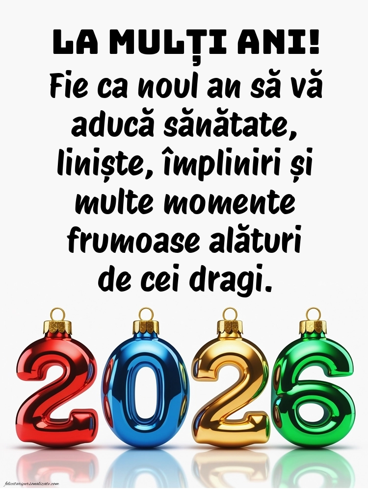 Felicitări și Imagini de Anul Nou 2026: 2026