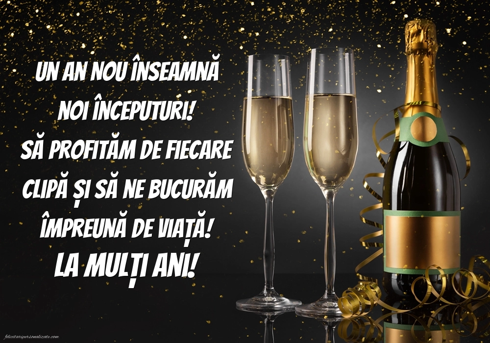 Imagini cu urări frumoase de Revelion: Șampanie