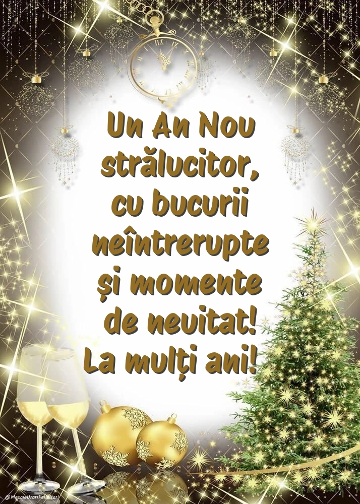 Urări de 2026 cu imagini: Ceas de Anul Nou