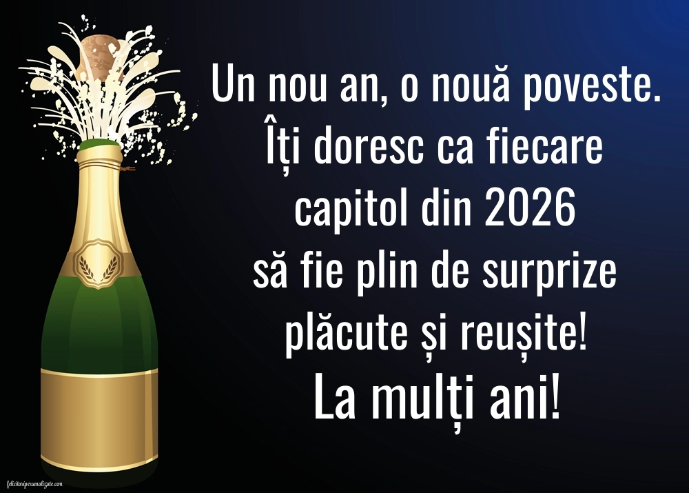 Felicitări și Imagini de Anul Nou 2026: Șampanie