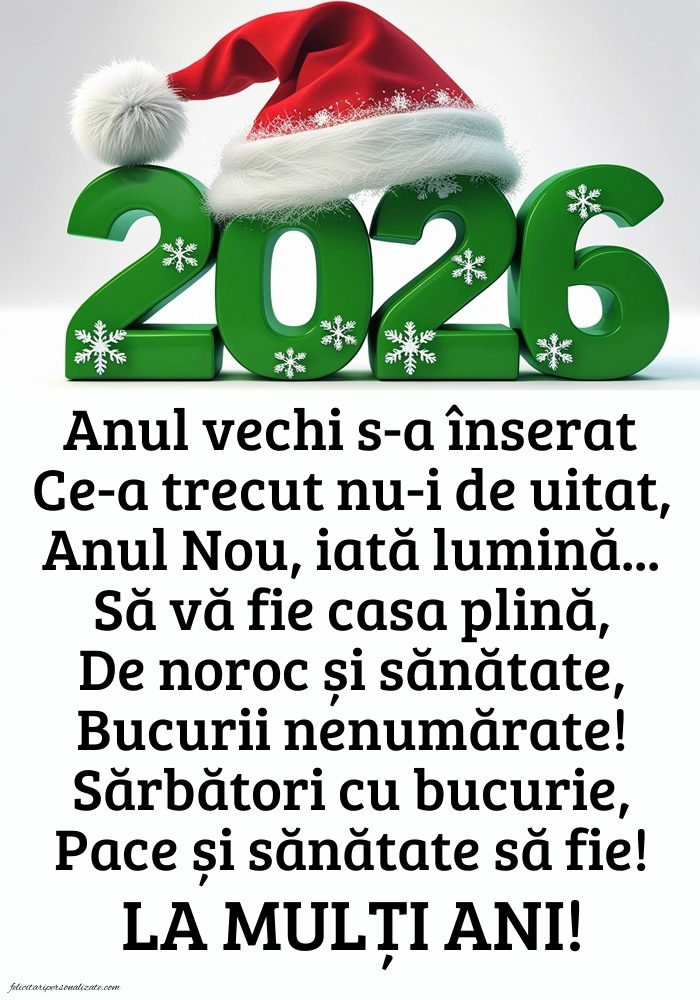 Felicitări și Imagini de Anul Nou 2026: 2026