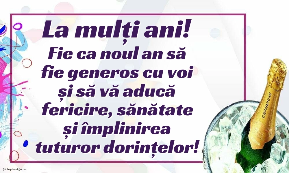 Imagini cu urări frumoase de Revelion: Șampanie