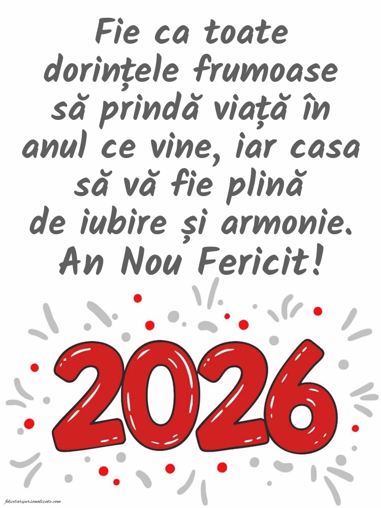 Felicitări originale de Anul Nou 2026: 2026