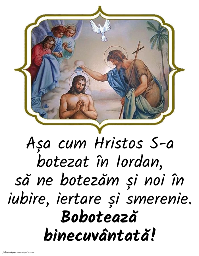 Imagini cu mesaje de Botezul Domnului: Botezul Domnului