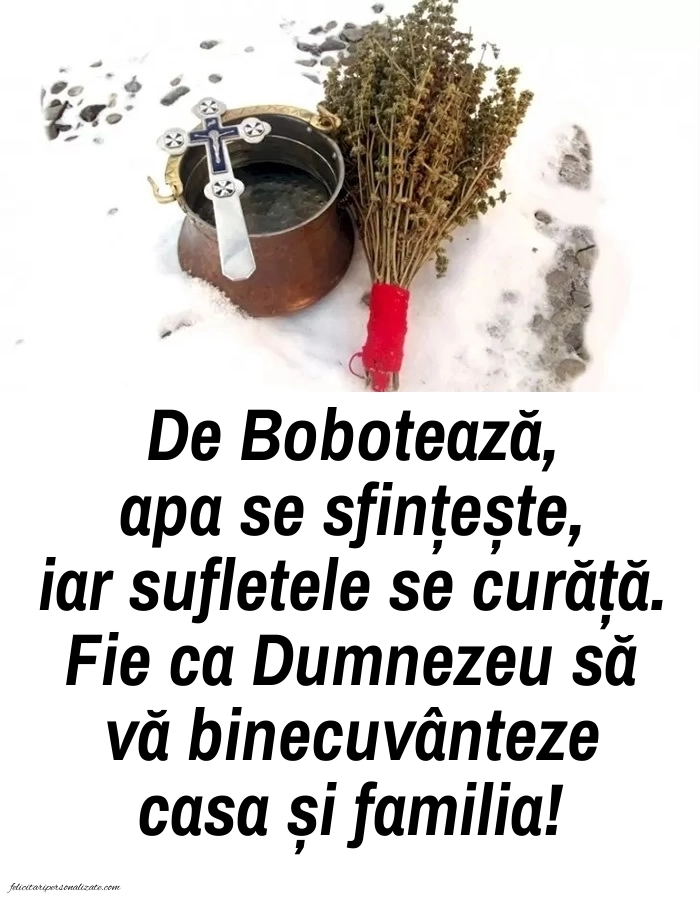 Imagini cu mesaje de Bobotează: Botezul Domnului