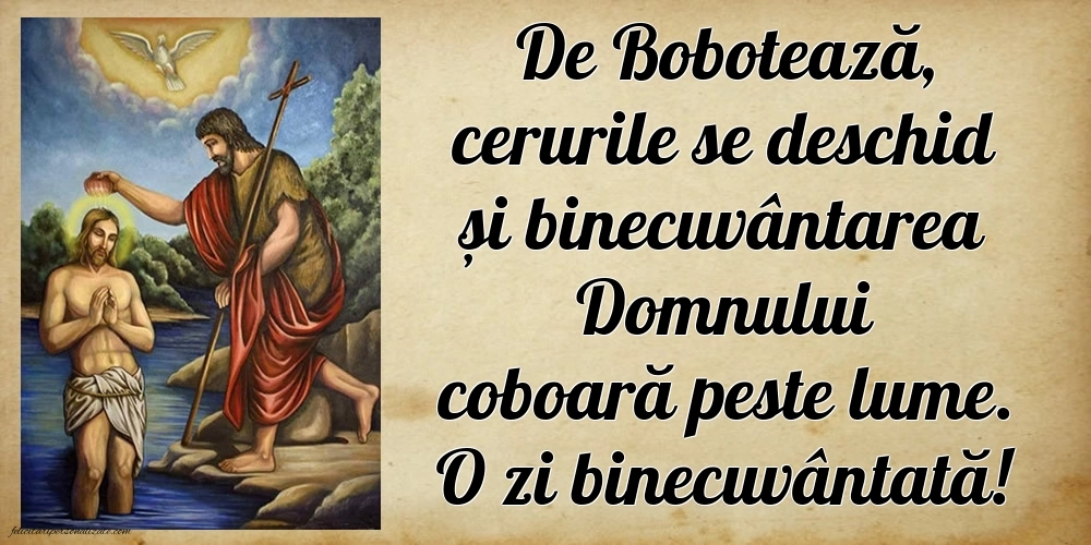 Imagini cu mesaje de Bobotează: Botezul Domnului