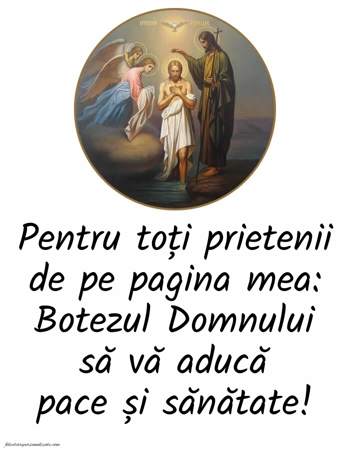 Imagini cu mesaje de Bobotează: Botezul Domnului