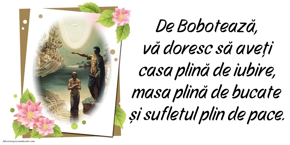 Imagini cu urări de Bobotează: Botezul Domnului