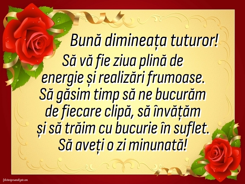 Imagini de BUNĂ DIMINEAȚA: Flori