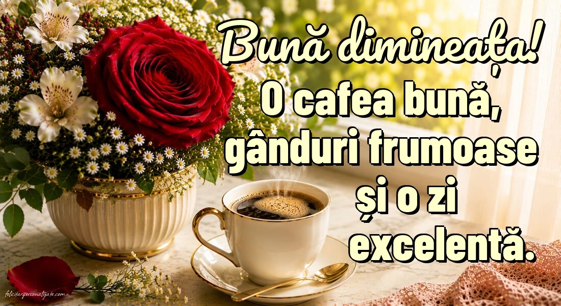 Imagini cu mesaje de BUNĂ DIMINEAȚA la cafea: Cafea