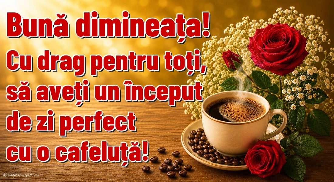 Imagini cu mesaje de BUNĂ DIMINEAȚA la cafea: Cafea