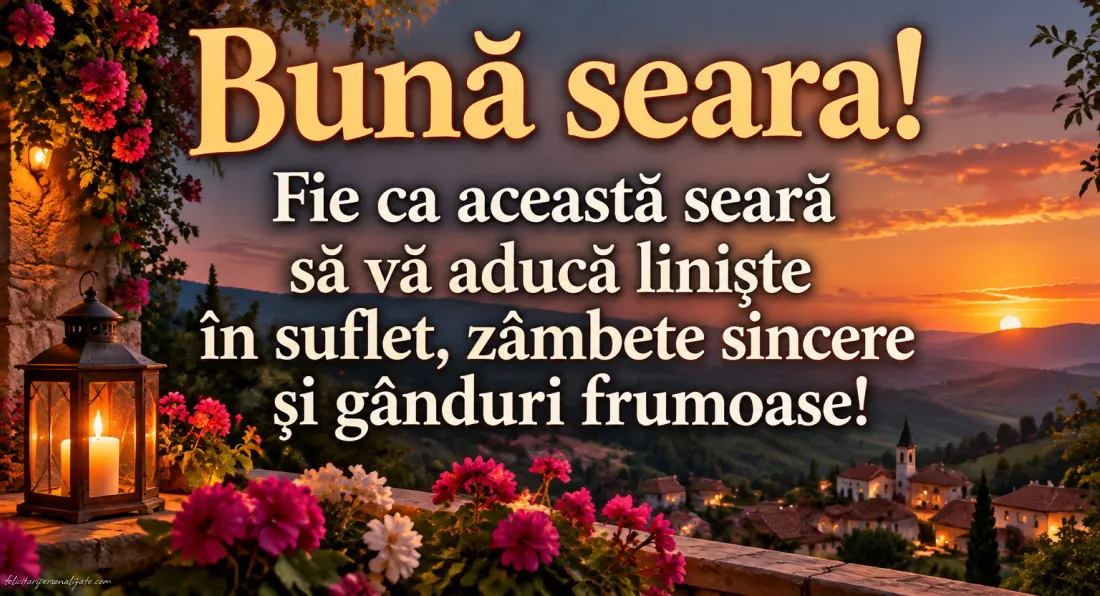 Imagini cu mesaje de Bună seara: 