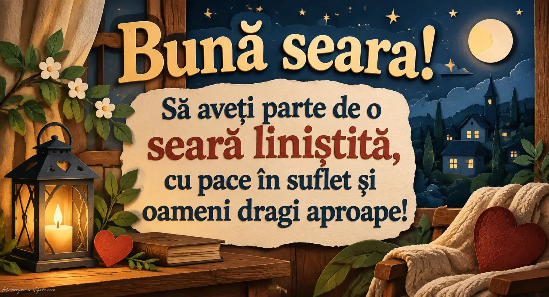 Imagini cu mesaje de Bună seara: 