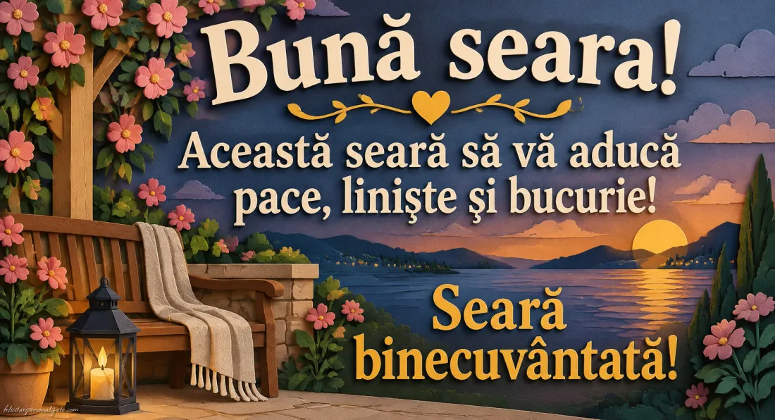Imagini cu mesaje de Bună seara: 