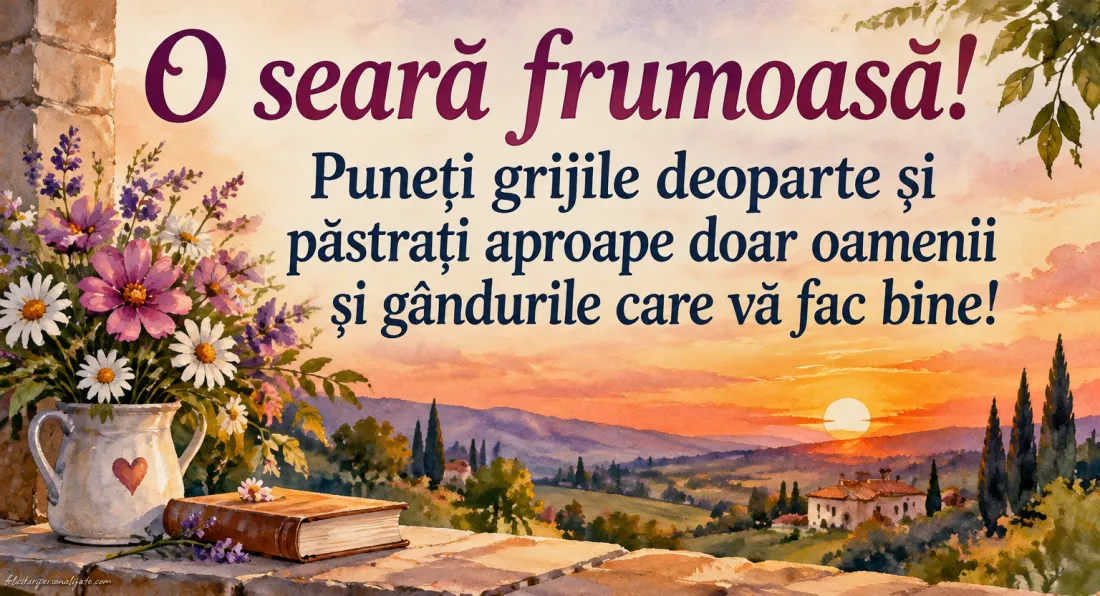 Imagini cu mesaje de Bună seara: 