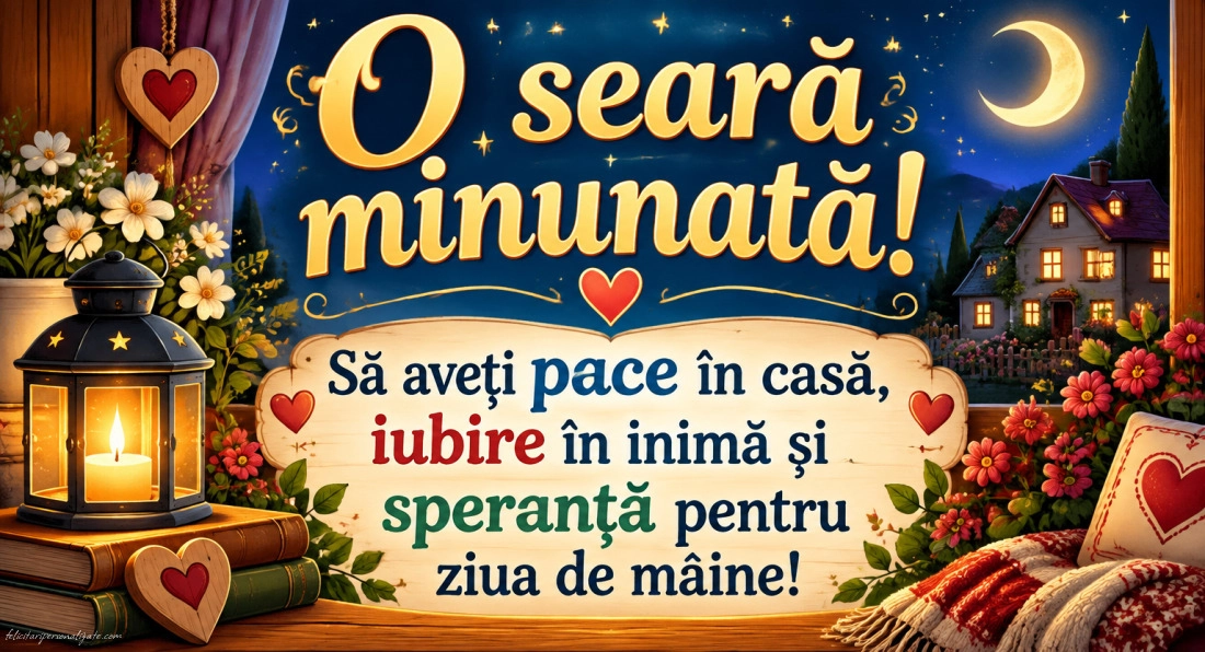 Imagini cu mesaje de Bună seara: 