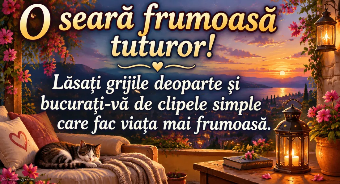 Imagini cu mesaje de Bună seara: 
