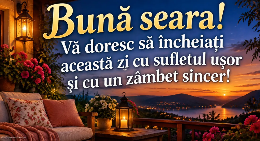 Imagini cu mesaje de Bună seara: 