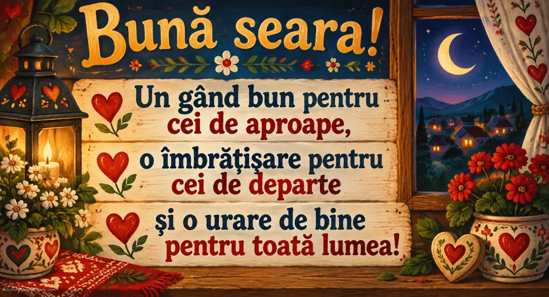 Imagini cu mesaje de Bună seara: 