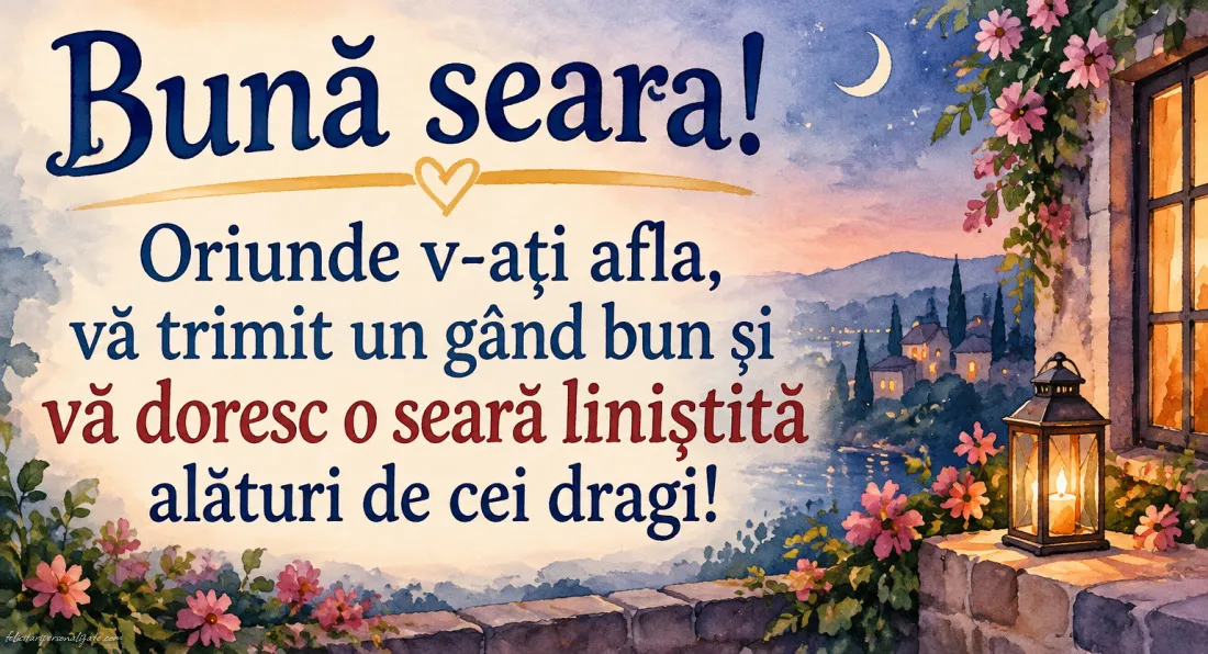 Imagini cu mesaje de Bună seara: 