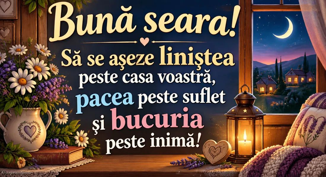 Imagini cu mesaje de Bună seara: 
