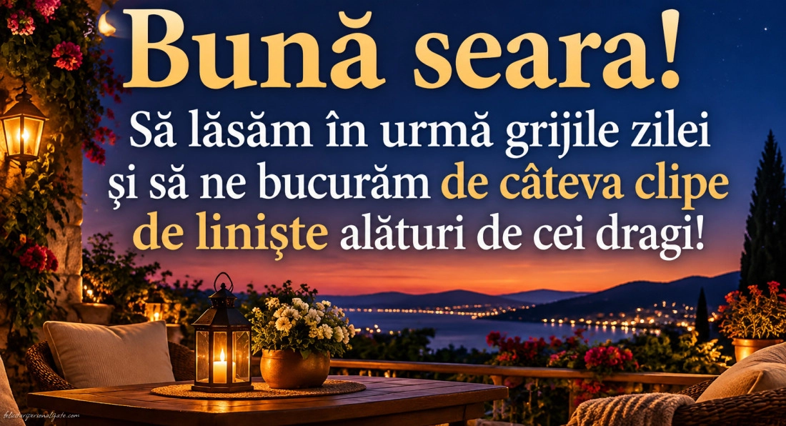 Imagini cu mesaje de Bună seara: 
