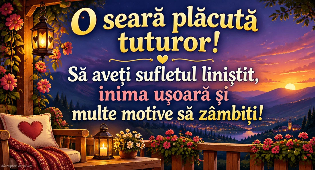 Imagini cu mesaje de Bună seara: 