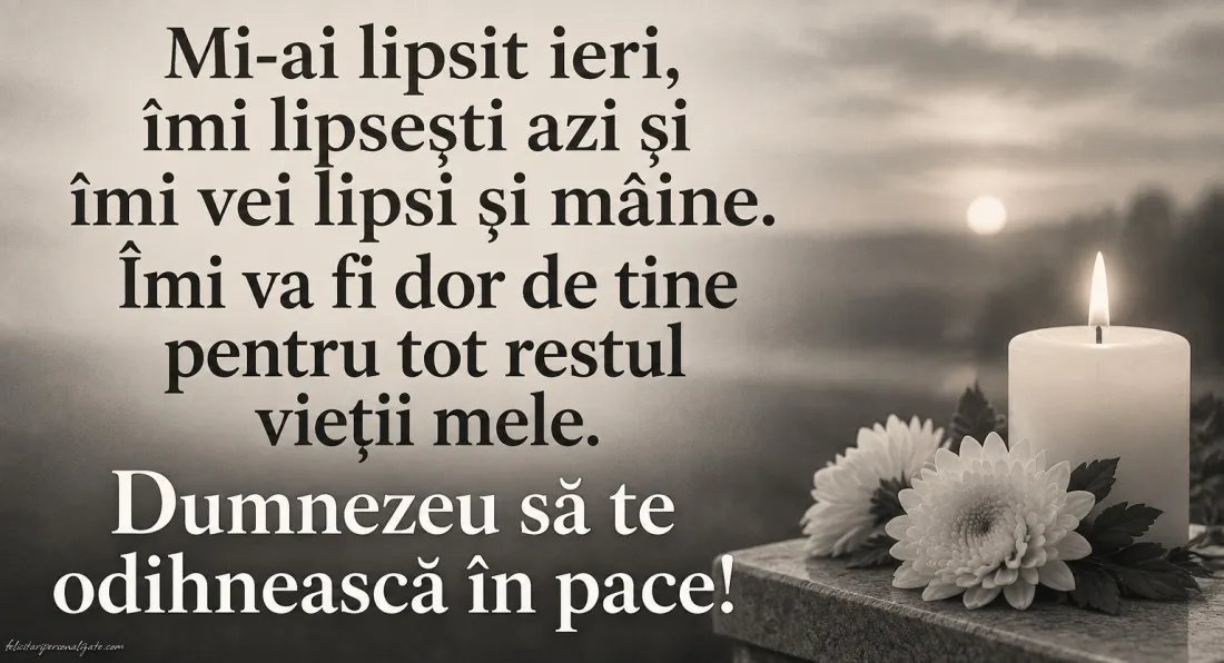 Imagini cu mesaje de dor și amintire: 