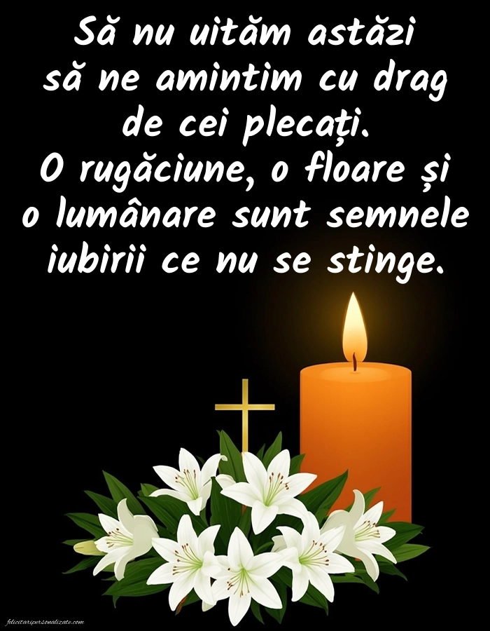 Imagini cu urări de Ziua Morților - Luminație: Lumânari (Comemorare)