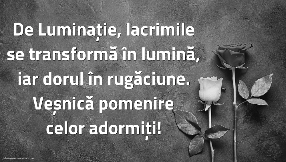 Imagini cu urări de Ziua Morților - Luminație: La mulți ani (Comemorare)