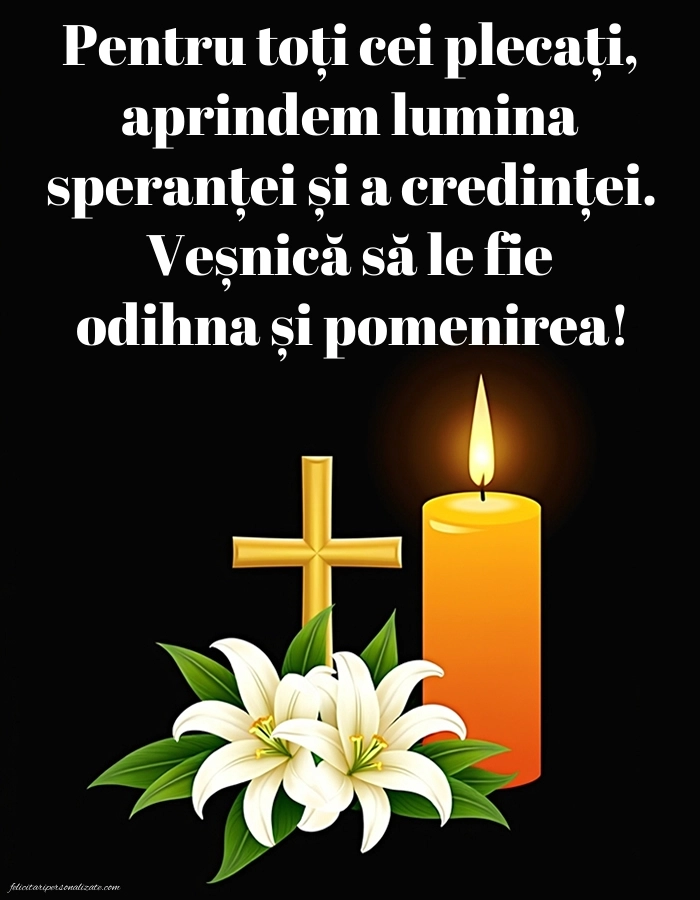 Imagini cu urări de Ziua Morților - Luminație: Lumânari (Comemorare)