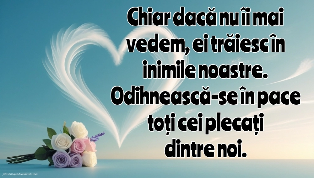 Imagini cu urări de Ziua Morților - Luminație: La mulți ani (Comemorare)