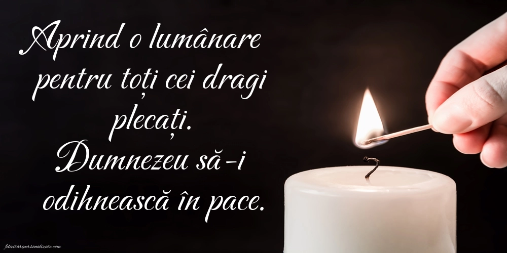 Imagini cu mesaje de Ziua Morților: Lumânari (Comemorare)