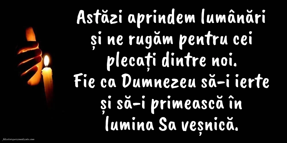 Imagini cu urări de Ziua Morților - Luminație: Lumânari (Comemorare)