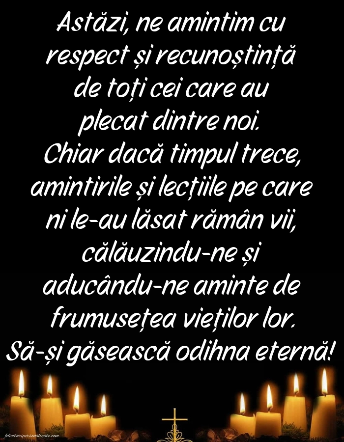 Poze de comemorare cu mesaje în memoria celor plecați dintre noi: Lumânari (Comemorare)