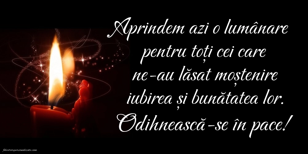 Imagini cu Mesaje de Comemorare: Lumânari (Comemorare)