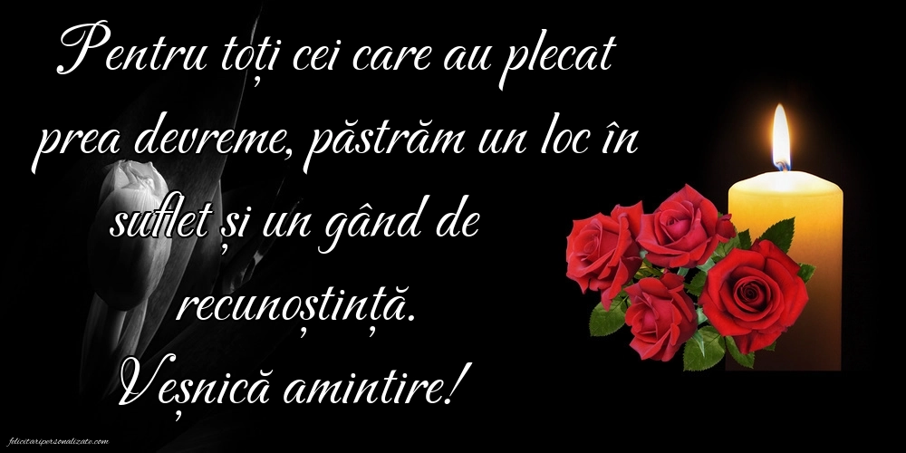 Imagini cu mesaje în memoria celor decedați: Lumânari (Comemorare)
