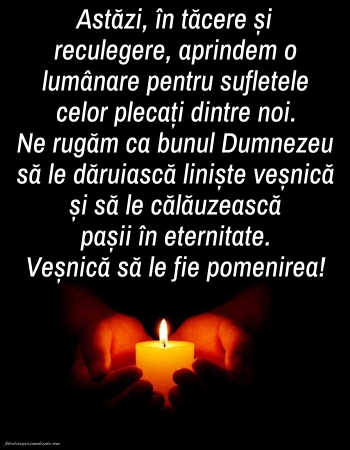 Poze de comemorare cu mesaje în memoria celor plecați dintre noi: Lumânari (Comemorare)