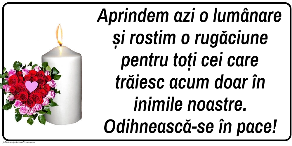 Imagini cu Mesaje de Comemorare: Lumânari (Comemorare)