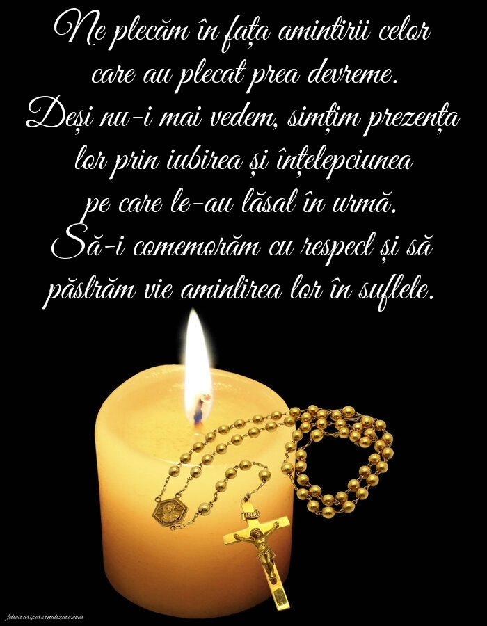 Imagini cu mesaje pentru toți cei plecați dintre noi: Lumânari (Comemorare)