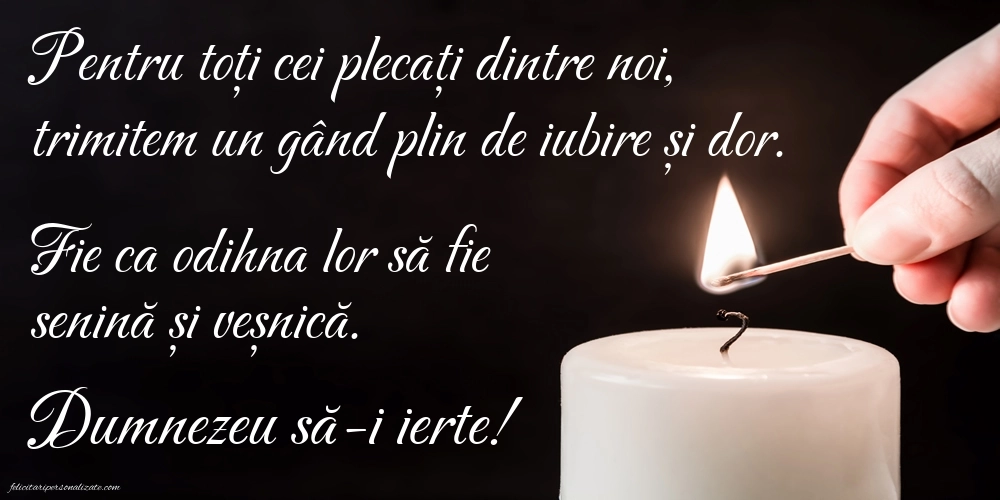 Imagini cu mesaje pentru toți cei plecați dintre noi: Lumânari (Comemorare)