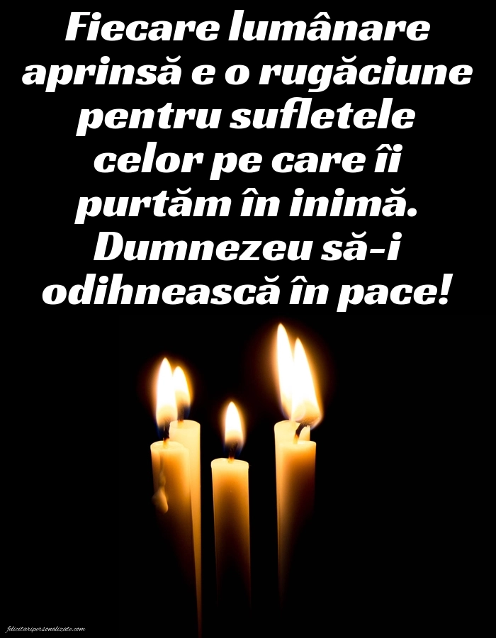 Poze de comemorare cu mesaje în memoria celor plecați dintre noi: Lumânari (Comemorare)