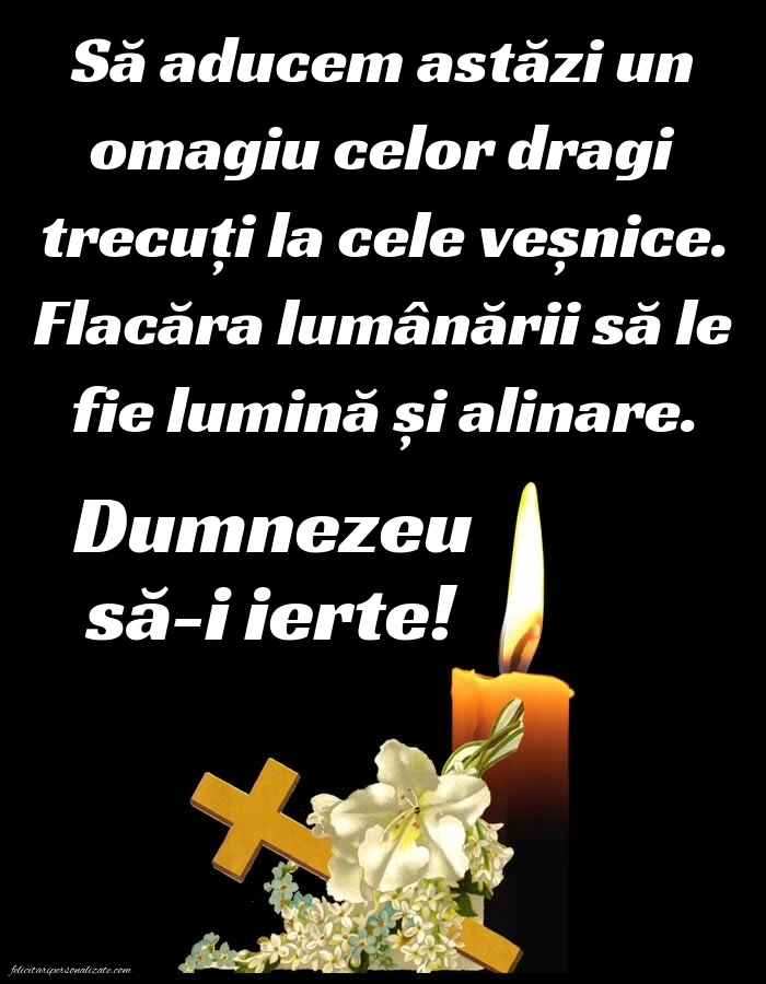 Poze de comemorare cu mesaje în memoria celor plecați dintre noi: Lumânari (Comemorare)