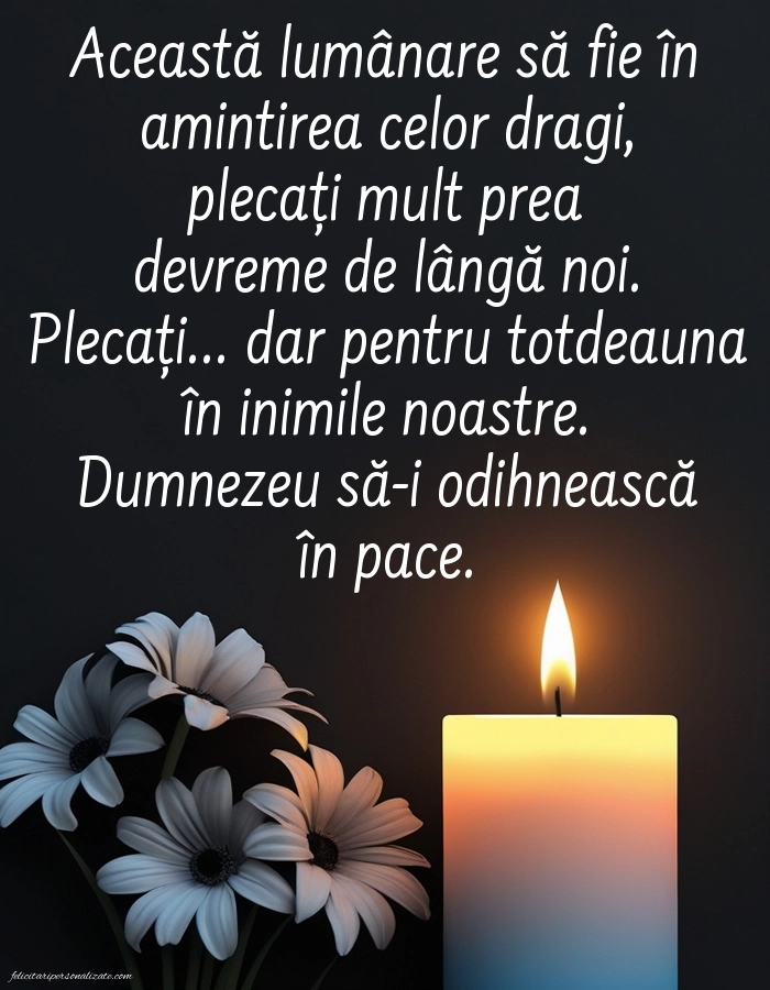 Imagini de Comemorare în Amintirea Celor Dragi: Lumânari (Comemorare)