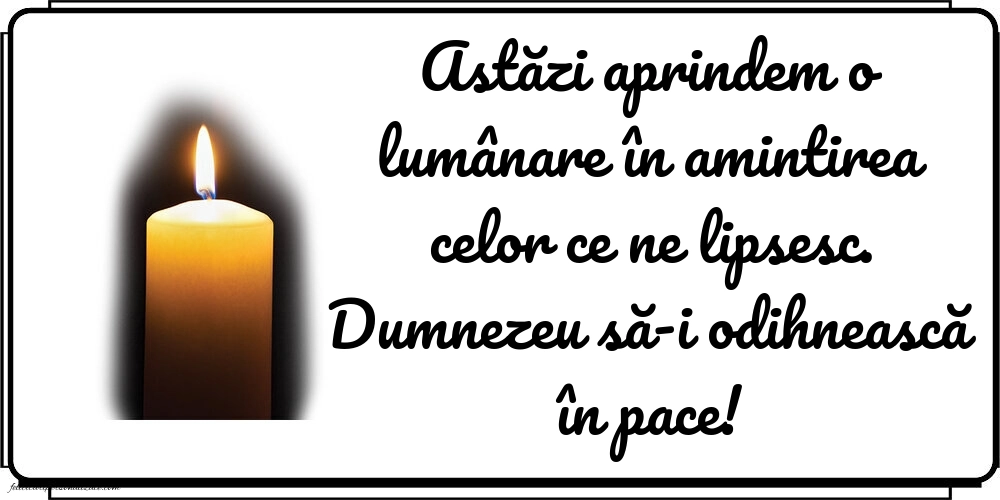 Imagini în amintirea celor dragi: Lumânari (Comemorare)