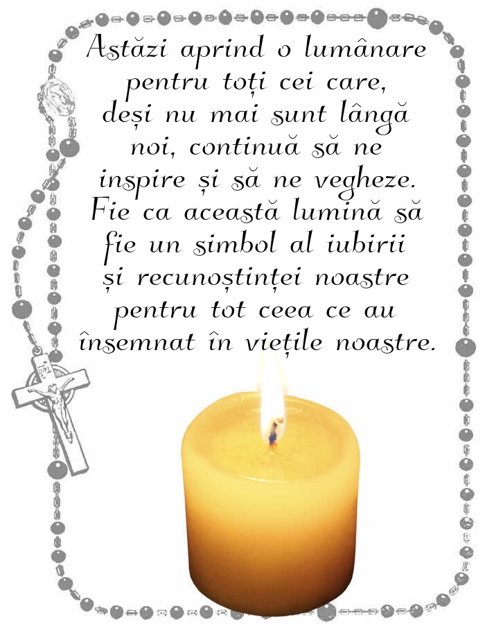 Imagini cu mesaje pentru toți cei plecați dintre noi: Lumânari (Comemorare)