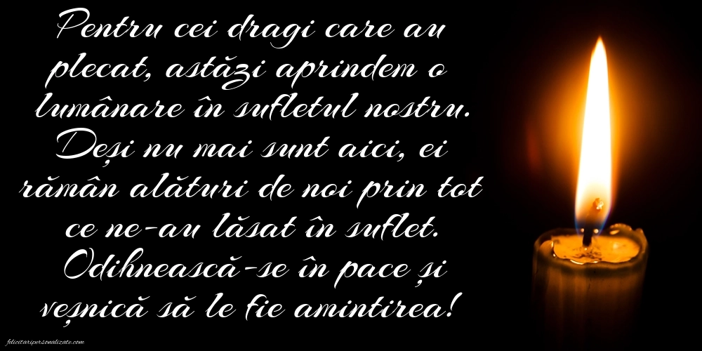 Imagini cu mesaje pentru toți cei plecați dintre noi: Lumânari (Comemorare)